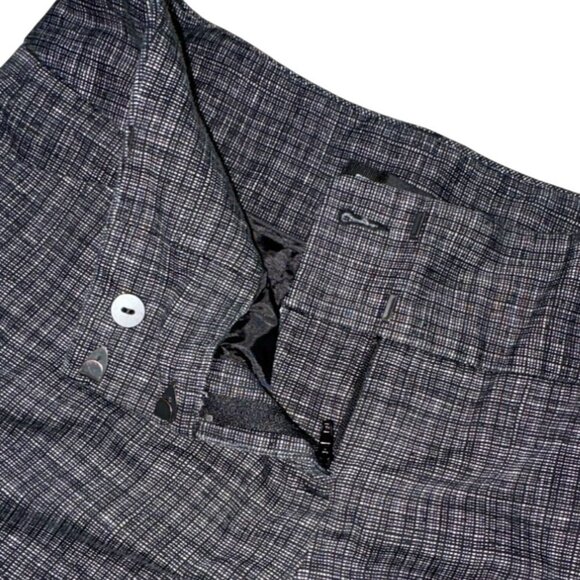 Express Design Studio Checked Cuff Shorts-Black-Size 4-GUC - Picture 3 of 4